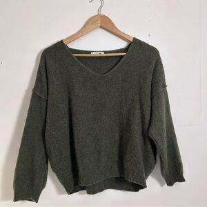 Forest Green by-bar Amsterdam Mohair Wool Knit Sweater Made in Italy Cozy XS